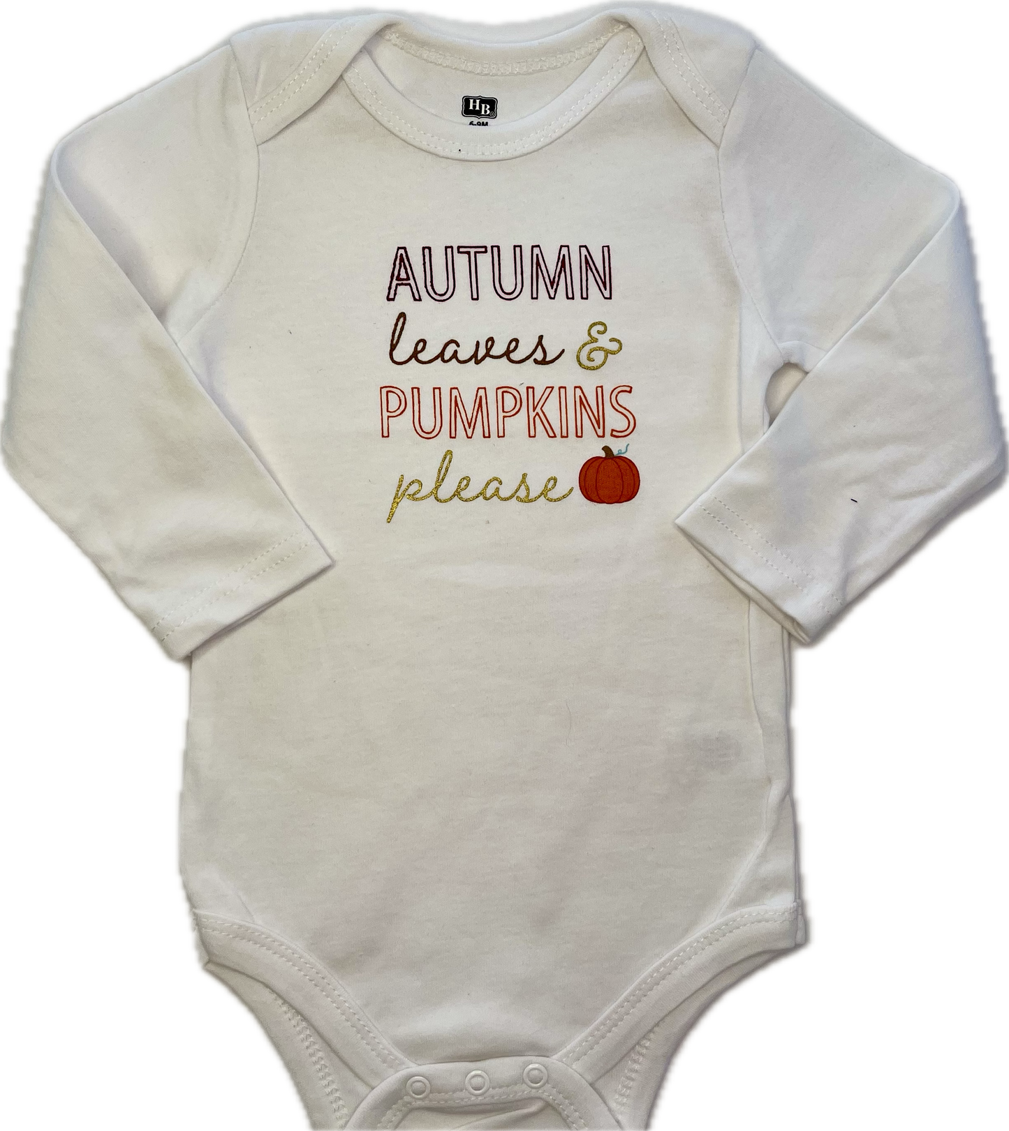 Body manga larga blanco calabaza pumpkin autumn
