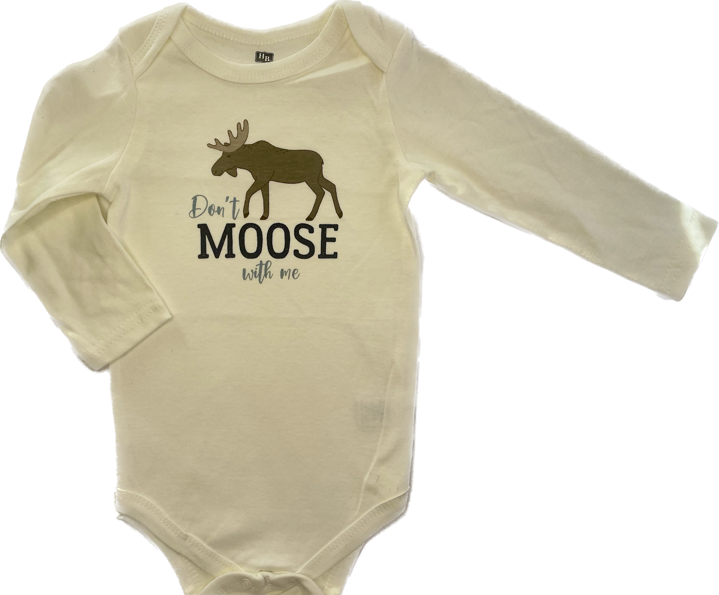 Body Manga larga beige bufalo moose 9-12 meses